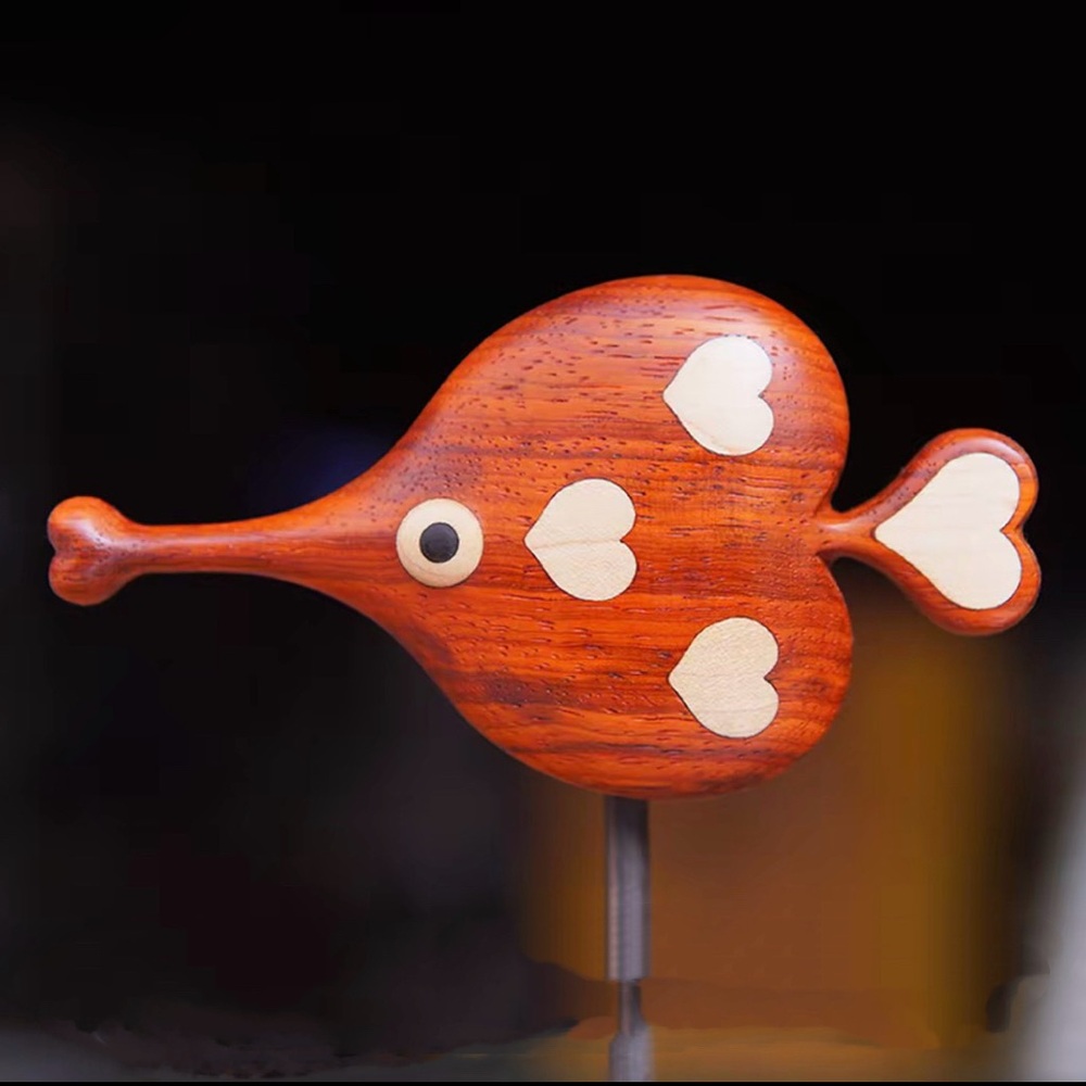 Handmade Wooden fridge Magnet, rosewood and Canadian maple, No artificial Dye